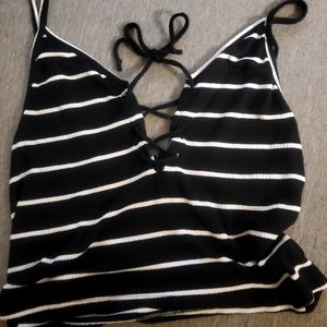 Striped Crop Tank Top